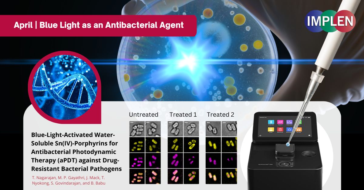 blue-light-antibacterial-agent-Implen-nanophotometer-UV-Vis-nano-spectrophotometer-journal-club